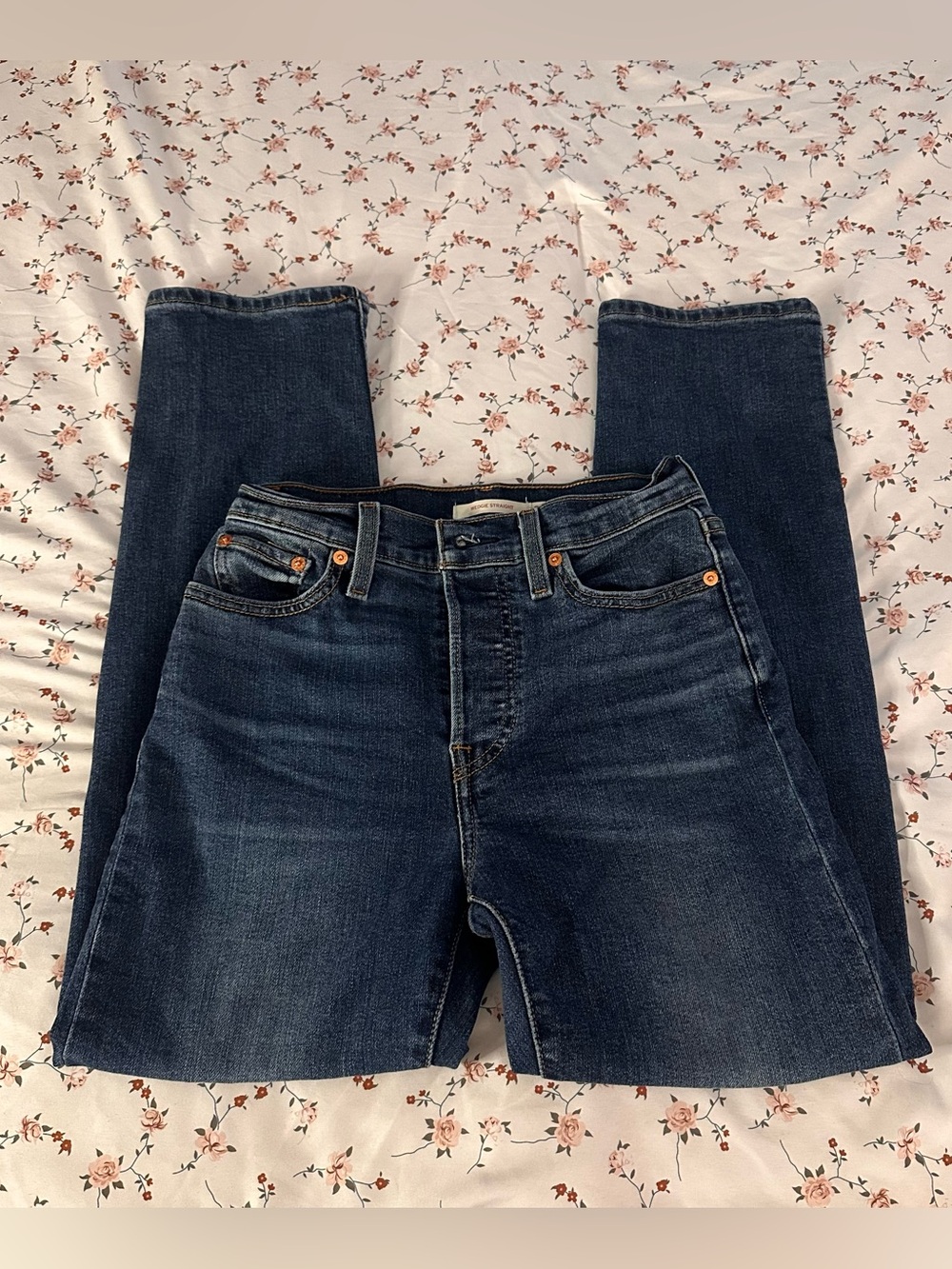 Levi's Denim Wedgie Straight Ankle Streetwear Jeans High rise Button Fly 26x28 - Picture 7 of 15